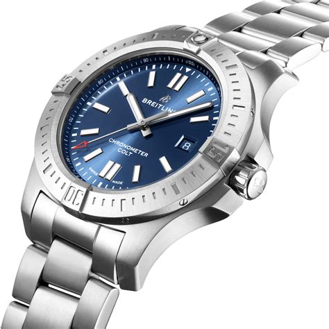 breitling colt 44 automatic blue dial|breitling colt automatic 44mm.